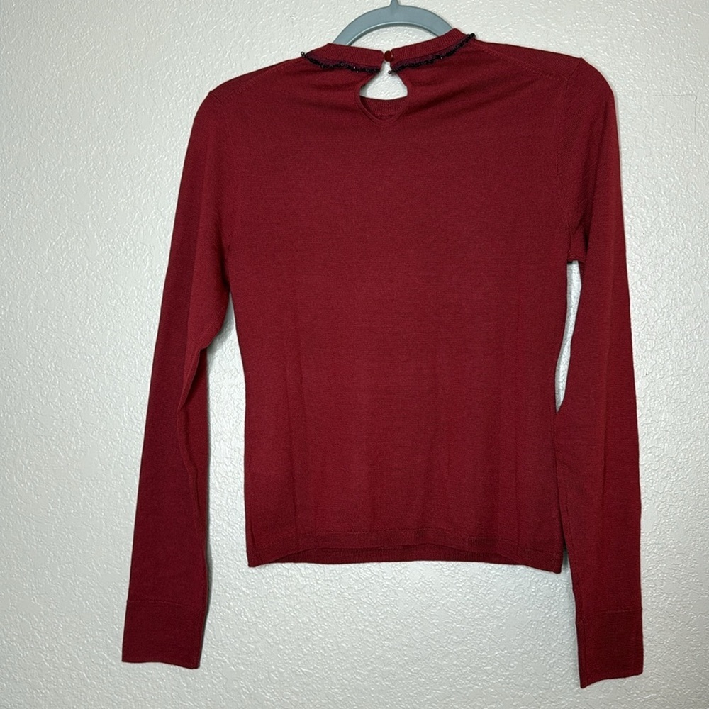 J. Crew Carolyn Embellished Fitted Crewneck Sweater in Merino Wool - Picture 9 of 9